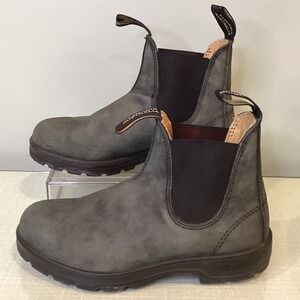 Blundstone 587 Rustic Black Leather Chelsea Boots Classic Series - Size 6